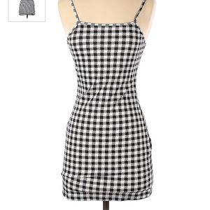 gingham bodycon mini dress